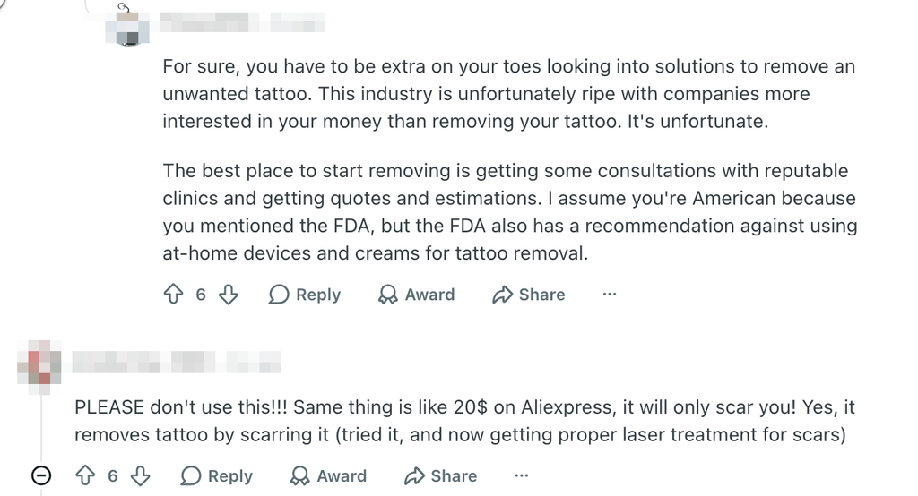 Reddit users warn each other about the dangers of laser pens